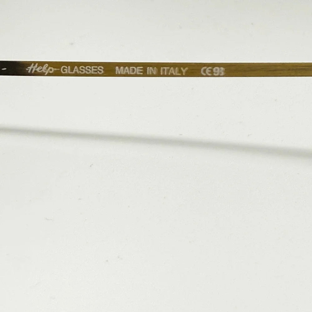 Help Glasses Italy Mod 184 Tortoise Gold Oval Eyeglass Frames 49-21 H6482